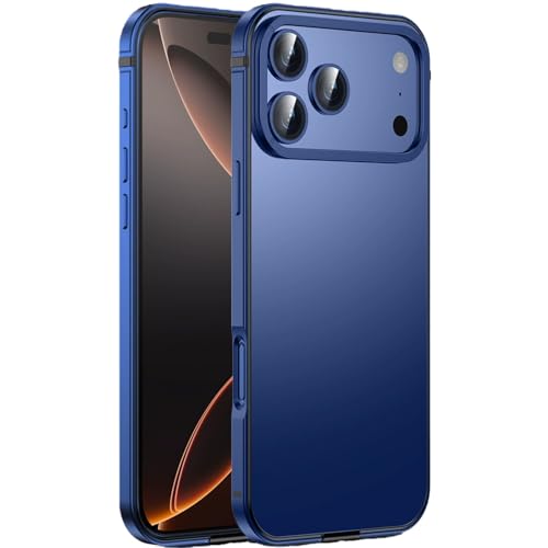 Cadre Métal iPhone 17 Pro Max anti-traces avec dos givré pour éviter les rayures