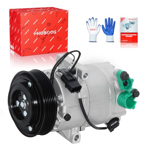 Image of PHOBOOS A /C compressor with Clutch Compatible with Hyundai Elantra 2011-2013, Elantra Coupe 2013, L4 1.8L, with Automatic Temperature Control Only, with 3-Pin Connector, Fast Cooling, Ref.CO-29330C