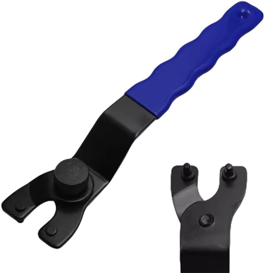 Universal Adjustable Grinder Spanner Wrench，Lock-Nut Grinder Wrench for 4 ",5", 6 ",7" and 9" Angle Grinders Machine (Blue)