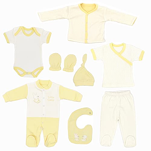 Blue Eyes Baby Geschenkset 8-teilig aus 100% natürliche Baumwolle –...