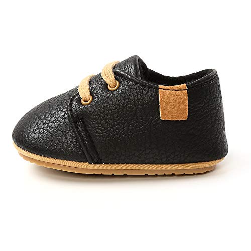 Image of Methee Infant Baby Boys Girls Walking Shoes, Soft Sole Non-Slip First Walker Shoes Newborn Crib Shoes, Perfect for Baptism/Crawling/Wedding