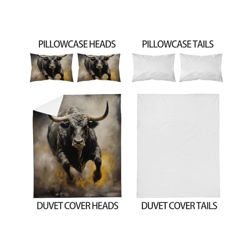 Housse de couette tauromachie avec fermeture éclair lit double - 4