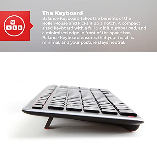 Contour Design Ultimate Workstation Plus Wired - Includes Rollermouse Plus & Balance Keyboard - Wired Ergonomic Keyboard And Mouse Combo - Compatible With Mac & Pc Computers #TOP2