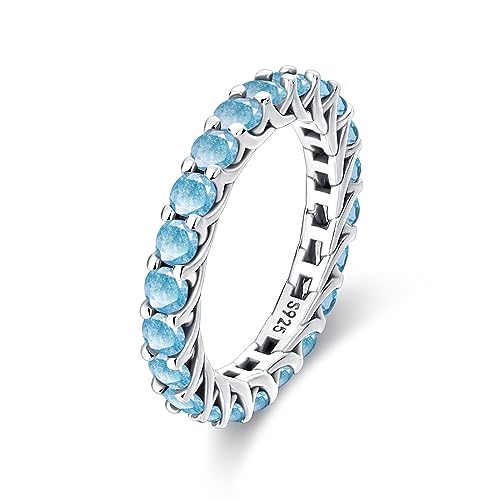 Bague argent 925 femme éclatante en argent sterling et zircone cubique haut de gamme R1