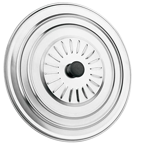 TIENDA EURASIA - Tapa Universal de Acero Inoxidable, Tapa Circular Con Pomo Anti-calor, Tapa...