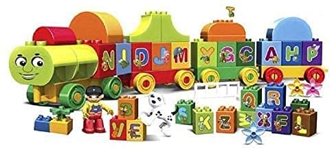 Buy Toyvilla™ Plastic Alphabet Train Building Blocks Learning Letters ...