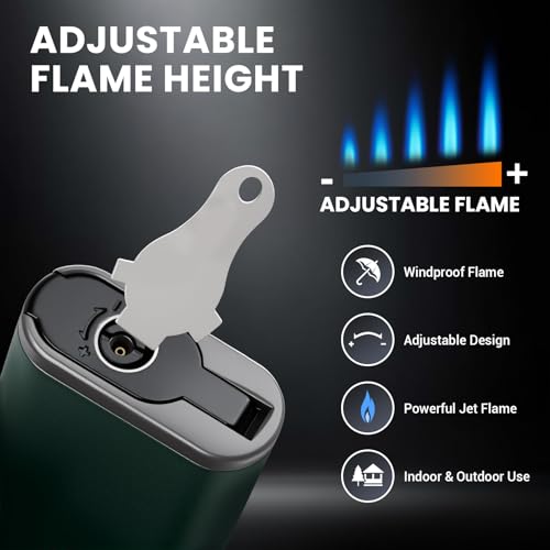 Encendedor antorcha recargable con cabeza giratoria miniatura 7