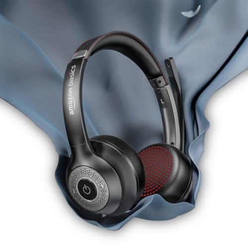 Image of Amazon Basics Pro Series Noise Cancellation Tri Mode On-Ear PC Headphone with Mic | 2.4 GHz Wireless | Bluetooth | Wired Connection | 30 Hours Playtime | 30 mm Driver | Type-C Charging Port (Black)