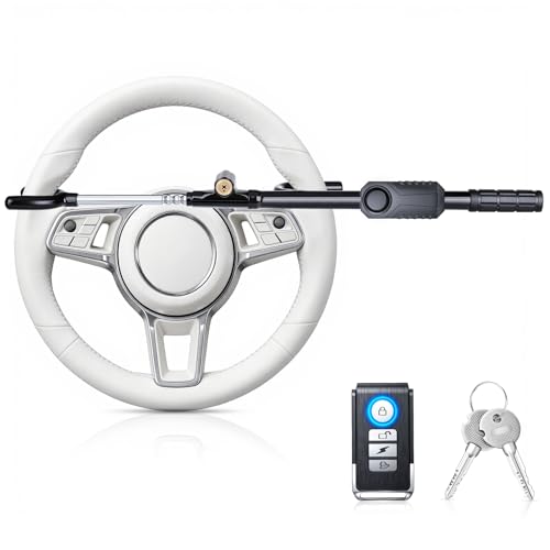 ELECTOP Steering Wheel Lock with 113db Alarm Heavy Duty Car Lock for Enhanced Vehicle Protection...
