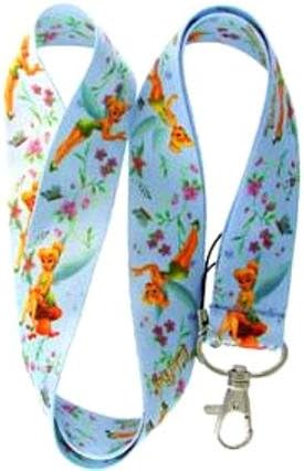 Blue Tinkerbell Lanyard Key Chain Holder