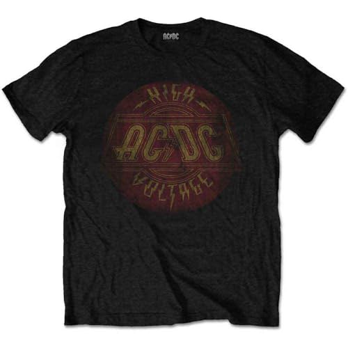 Image of Ac/Dc High Voltage Vintage Official Tee T-Shirt Mens Unisex (Small) Black