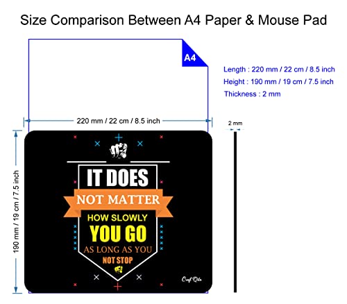 Image of Craft Qila It Does Not Matter Motivational Mouse Pad for Laptop Computer (8.5 x 7.5 Inches)