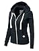 DOUBLJU Lightweight Thin Zip-Up Casual Hoodie Jackets for Womens with Plus Size