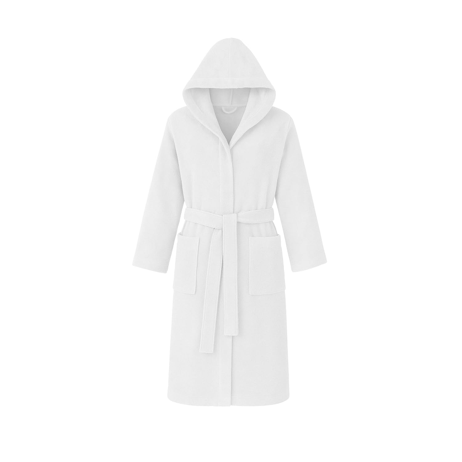 Peignoir à capuche en coton blanc haut de gamme KASANOVA Basik L XL