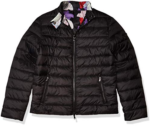 Emporio Armani Women's Reversible Puffer Jacket, Black Multi, 38