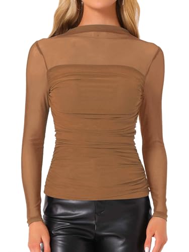 Haut en maille transparente col montant pour créer une tenue d'automne tendance facilement