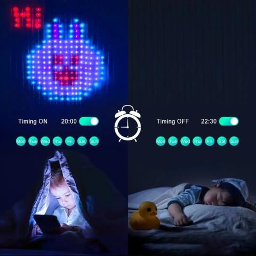 Image of Smart Animated Curtain String Lights Remote APP Control 2.4 x 2.4m 256LED RGB Color Changing Waterproof DIY Hanging Window Fairy Lights Programmable Music Sync for Festival Decoration