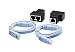 Produktbild cerrxian RJ45 Splitter Adapter, Ethernet Kabel Splitter CAT5, CAT5e, CAT6, CAT7, RJ45 Netzwerk Verlängerung Stecker Ethernet Cable Sharing Kit mit 2 PCS CAT6 Kabel für Router TV Box Kamera PC L (1