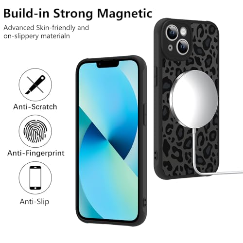 Image of KANGHAR Case for iPhone 13 Phone Case Leopard Printed Pattern | Cute Cheetah [Compatible with Magsafe] Protective Magnetic Case for Girls Women Men 6.1 inch