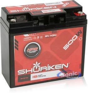 Shuriken SK-BT18 12V High Performance AGM Power Cell Battery for Systems Up To 500 Watts