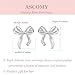 ASCOMY Silver Stud Earrings for Women Dainty Bow Earrings 14K Silver Plated Bow Stud Earrings for Women Trendy Cute Bows Stud Earring Gold Ribbon Earrings Minimalist Jewelry Gifts for Her