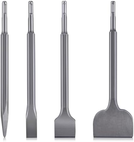 LEONTOOL 4 PCS SDS-Plus Chisel Set, 40CR Steel Rotary Hammer Drill ...