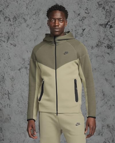 Nike Moletom masculino com capuz e zíper de lã Sportswear Tech Windrunner tamanho - Grande
