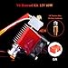 Newwish V6 All Metal Hotend Full Kit,24V 40W Direct & Bowden J-Head Hotend,Upgrade V6 Bi-Metal Heatbreak,Cooling Fan for 3D Printers V6 Hotend,Titan,Dual Driver Extruder.