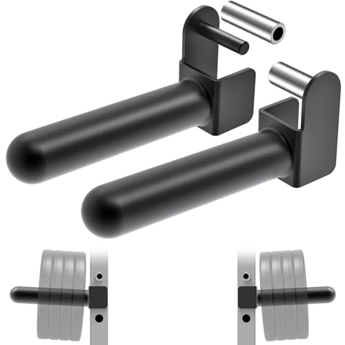 Image of Kipika Weight Plate Holder for 2x2 and 3x3 Power Rack - Attachment for Storage - Fits Standard 1-inch or Olympic 2-inch Plates - Set of 2