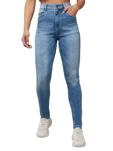 Image of Dolce Crudo Women's Skinny Fit High Rise Regular Length Stretchable High Waist Denim Jeans