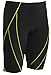 CW-X Men's Endurance Generator Shorts, Black/Green/Yellow, Medium