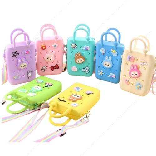 Silicone Sling Beach Tote Bag with Holes – Adjustable Strap Waterproof Jelly Tote Bag in Cyan, Lightweight Summer Beach Bag with Charms Holes for Travel, Pool & Daily Use (Assorted color)-image-20