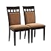 Coaster Home Furnishings - Gabriel - Wood & Fabric - Armless Dining Chairs with Geometric Wooden Back - Home Kitchen & Dining Room - Set of 2 - Cappuccino - 100773