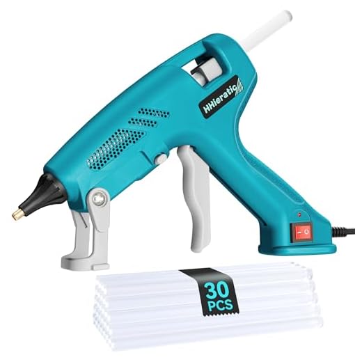100W Hot Glue Gun with 30 pcs Sticks,Fast Preheating Full Size Hot Glue Gun and Sticks Set,Low Temp Glue Gun for Craft,DIY,Repairs