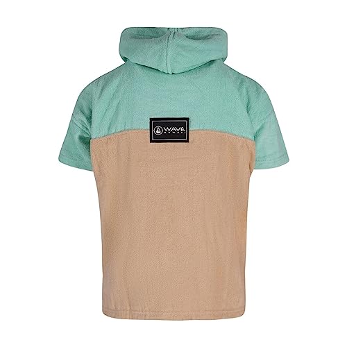WAVE HAWAII Dropsi Surfponcho für Körpergrößen von 90-120 cm Poncho 100% ÖKO Baumwolle Umkleidehilfe für Schwimmen Strand Surfen Surf Poncho Badeponcho Duschponcho für Kinder Jungen Mädchen Damen
