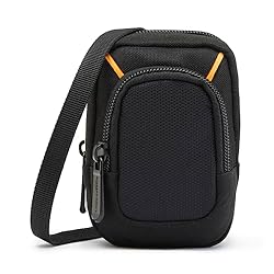 Amazon Basics Estuche para Cámara Digital Compacta...: DIMENSIONES: Adecuado para cámaras compactas de 10,2 x 6,1 x 2,5 cm; Dimensiones externas: 12,7 x 8,1 x 5,1 cm PROTECCIÓN COMPACTA: Bolsa de tamaño mediano perfecta para cámaras digitales point-and-shoot; ideal para el almacenamiento diario y la prot...