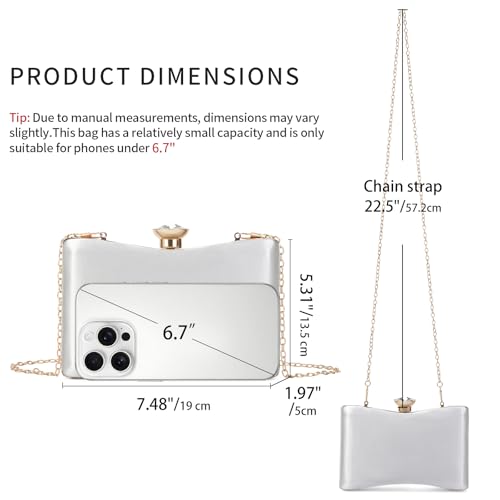 Image of RNIEGA Clutch Purses for Women, Evening Bag with Detachable Chain Ladies Sparkling Party Handbag Wedding Bags