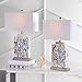 SAFAVIEH Lighting Collection Tory Nautical Coastal Beach House Ivory Shell 25-inch Bedroom Living Room Home Office Desk Nightstand Table Lamp Set of 2 (LED Bulbs Included)