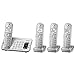 Panasonic KX-TGE474S Link2Cell Bluetooth Cordless Phone with Answering Machine- 4 Handsets