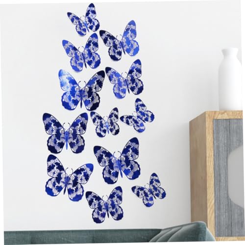 24 adhesivos de mariposa hueca para pared miniatura 4