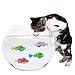 WoLover Swimming Robot Fish Toy for Cat and Dog with LED Light, Interactive Swimming Toy to Stimulate Your Pet's Hunter Instincts, Activated in Water Magical Electric Toy