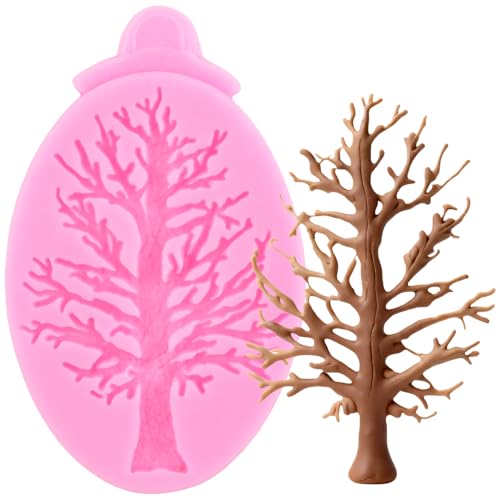 XMOLDNMS Christmas Tree Fondant Silicone Mold For Xmas Birthday Party Cake Decorating Cupcake Topper Candy Chocolate Gum Paste Polymer Clay