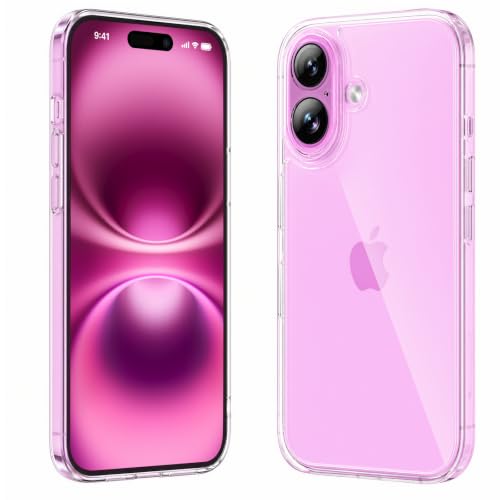 caslord Hülle Kompatibel mit iPhone 16 weiche TPU Transparent Stoßfest Schutzhülle Durchsichtige Kratzfest Handyhülle Case Cover
