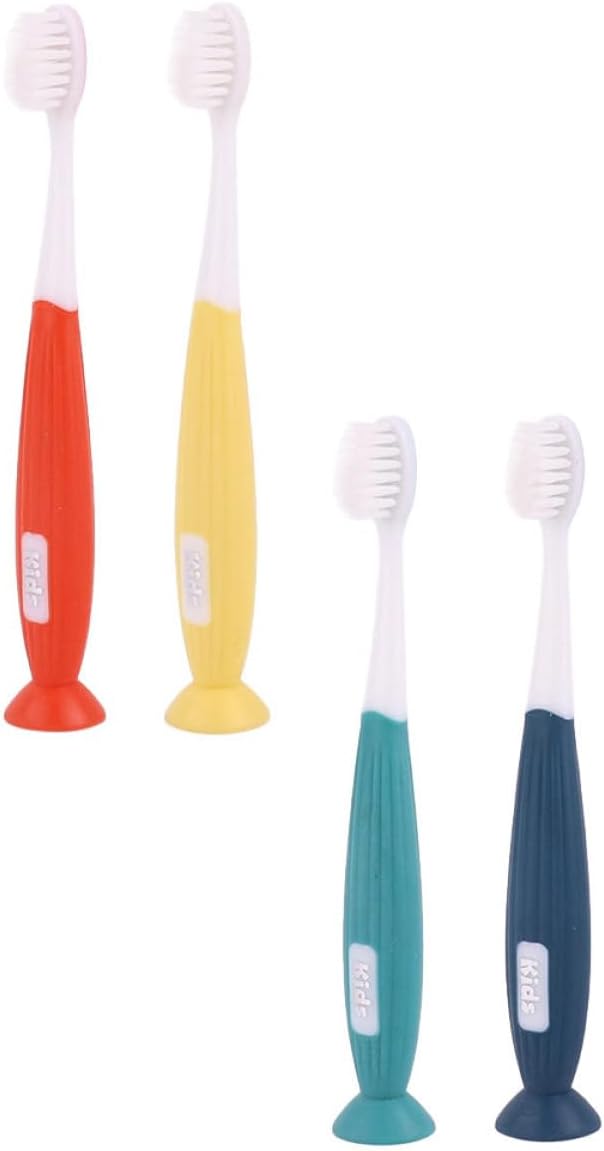 4pcs Toothbrushes Soft Bristles Ergonomic Design for Ages Manual Dental Care Tool with Adorable Cartoon Colors for Teeth Cleaning