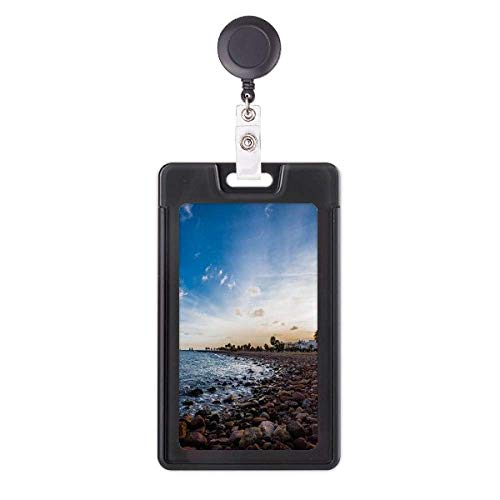 Porte-badge rétractable plage et mer anti-perte pour cartes d'identification