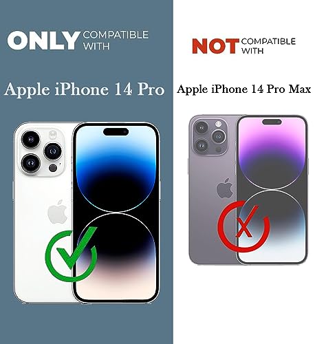 Image of Jkobi Lifetime Anti-Yellow MagSafe Compatible Clear Back Cover Case for Apple iPhone 14 Pro (Sleek Hard Crystal | Shockproof and Camera Protection)