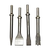 Superior Steel SC774C Round Shank Collar Hand Air Tool Chisel 4 Pieces Set