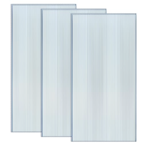 Hotop 3 Pcs Polycarbonate Greenhouse Panels Double Layer Polycarbonate Panels Waterproof UV Protected Sheet Corrugated Plastic Roof Greenhouse Replacement Cover (4' X 2' X 0.24')