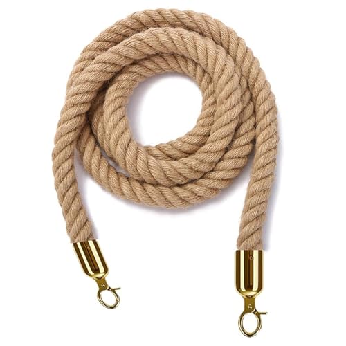 Corde de File D'attente,Corde de Contrôle des Foule,Corde de Barrière avec Crochets,Corde de Poteau,Corde de Suspension Vip pour Séparation de File...