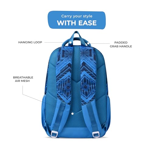Image of Gear Vagabond 19 inch /24L Large Water Resistant School Bag /Casual Backpack /Daypack /Laptop Bag for Boys /Girls (Blue - Blue)